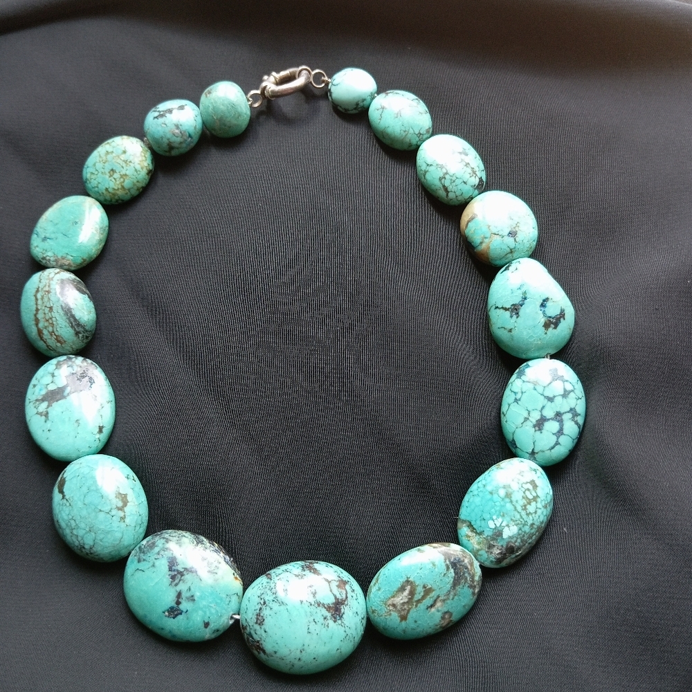 Beautiful Genuine Turquoise Estate Necklace 🩵✨💚✨🩵✨💚✨🩵
